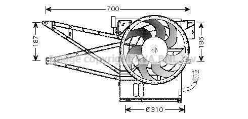 AVA QUALITY COOLING Tuuletin, moottorin jäähdytys OL7515